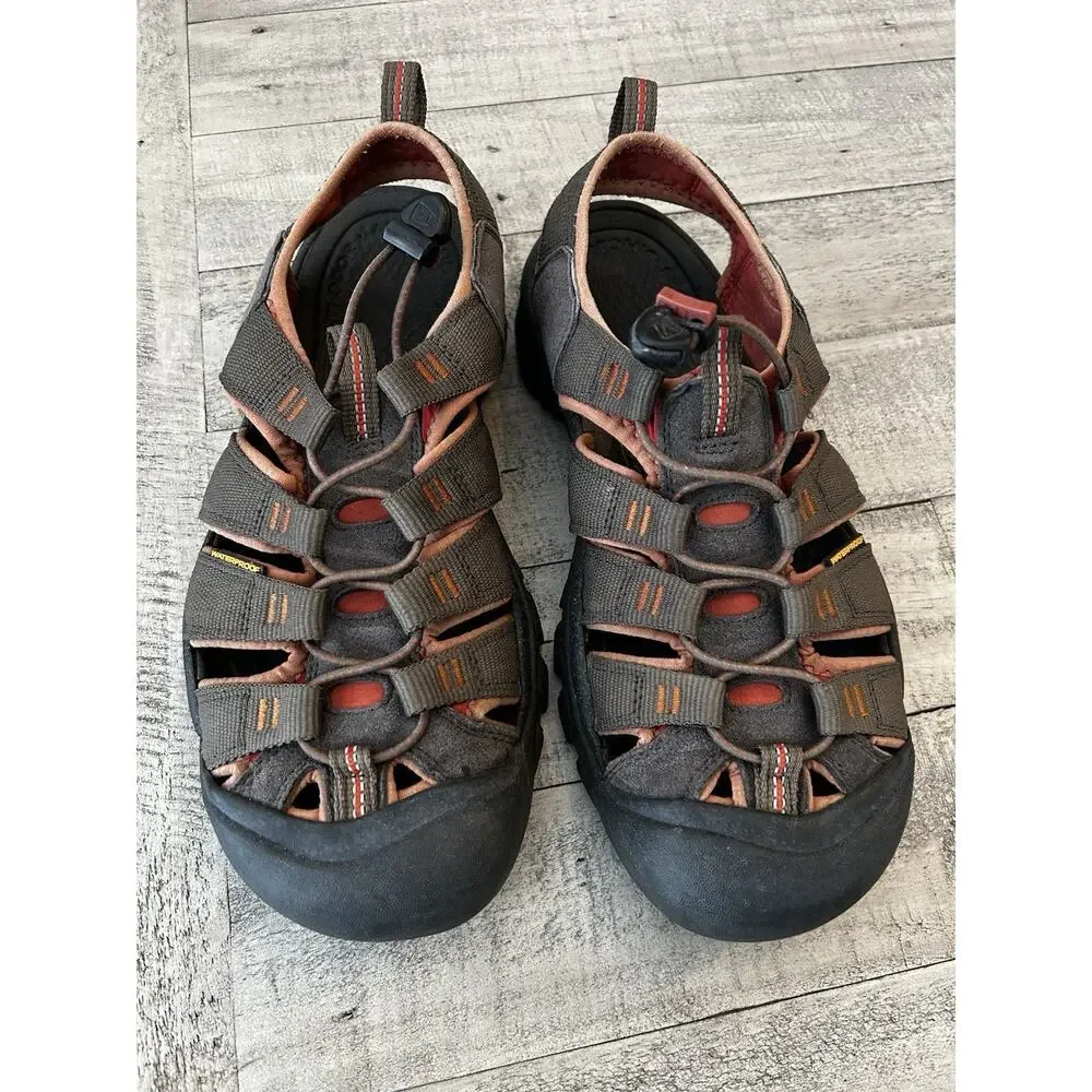 Keen Newport H2 Men's Sz 9.5 Casual Hiking Sandals Burnt Orange Gray